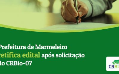 Prefeitura de Marmeleiro retifica edital após solicitação do CRBio-07